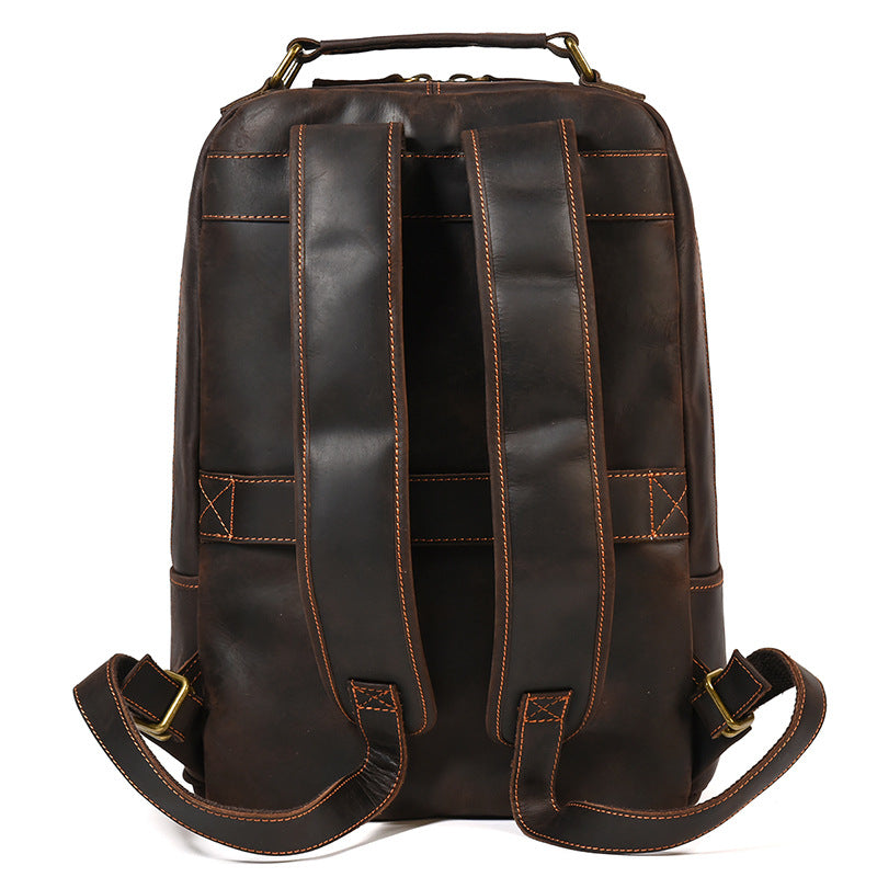Men's Retro Leather Crazy Horse Large Capacity Bags