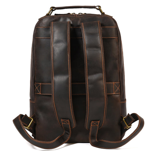 Men's Retro Leather Crazy Horse Large Capacity Bags