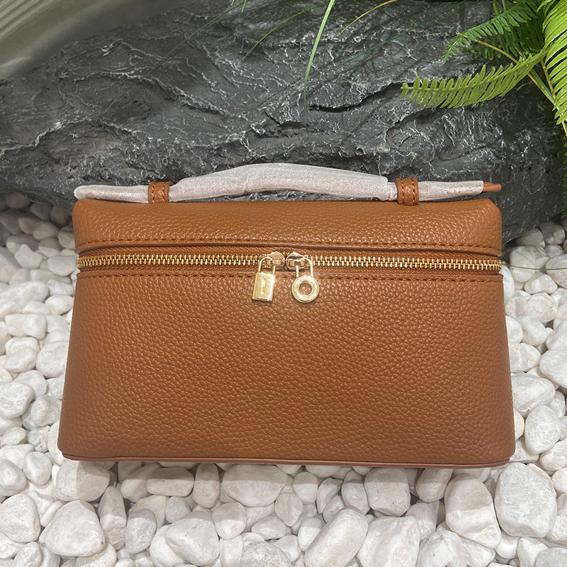 Italian Brown Gold Lunch Box Portable Crossbody Bags