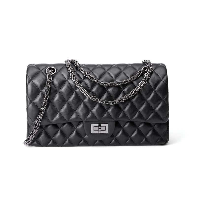 Classic Fashion Sheepskin Rhombus Chain Genuine Crossbody Bags