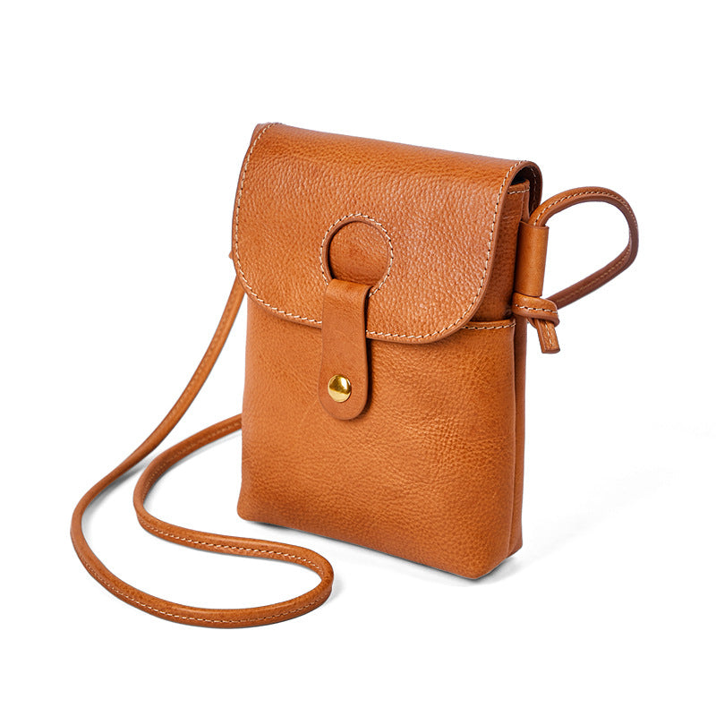 Retro First Layer Cowhide Cell Elegant Crossbody Bags