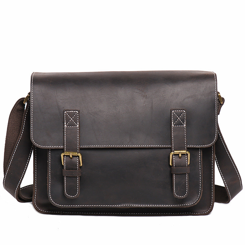 Women's & Men's & Source Leather British Retro Cowhide Men's Shoulder Bags