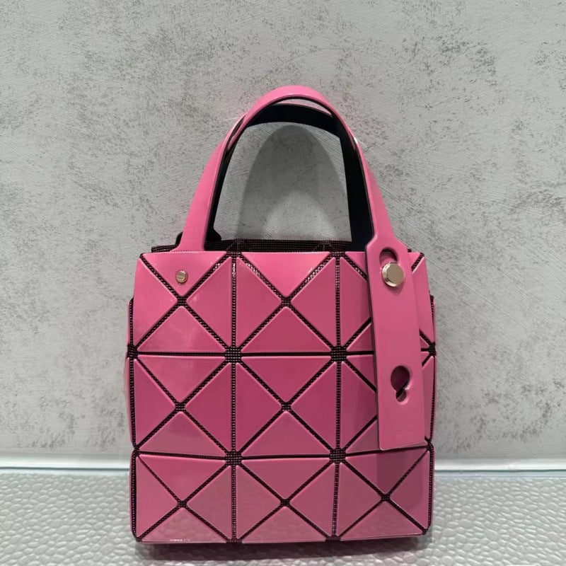Women's September Underarm Geometric Diamond Pattern Box Shoulder Bags
