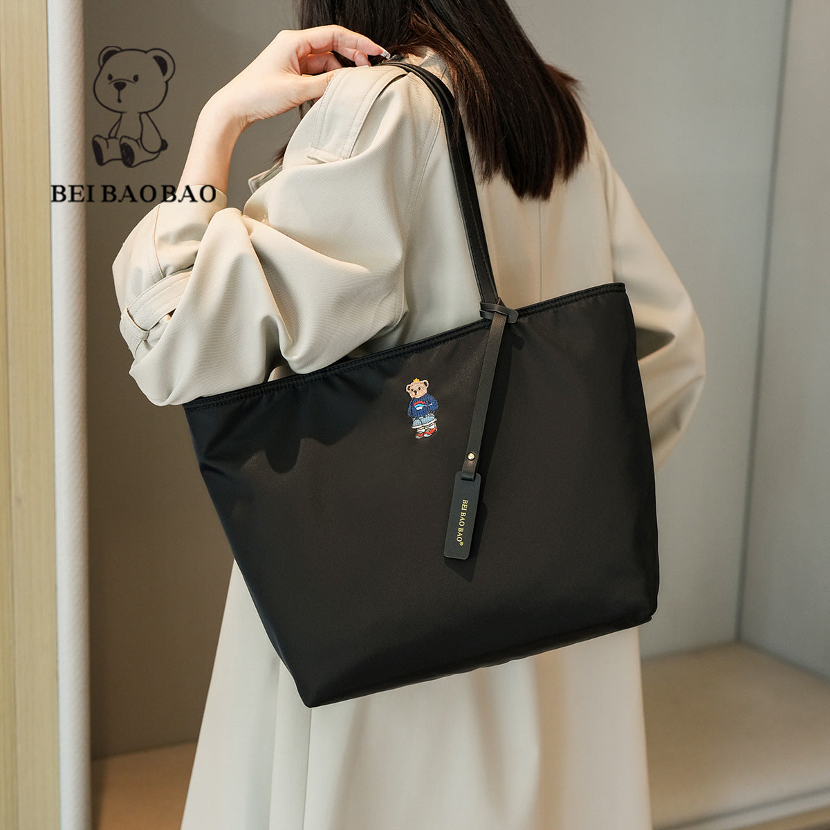 Source Commuter Large Capacity Totes Simple Embroidered Advanced For Tote Bags