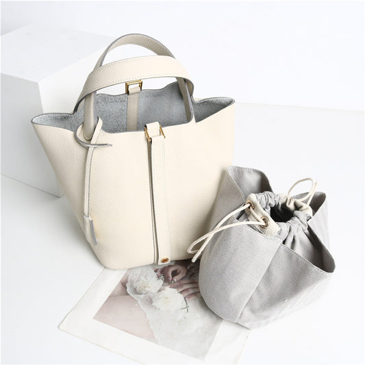 Top Layer Cowhide Home Food Basket Fashion Handbags