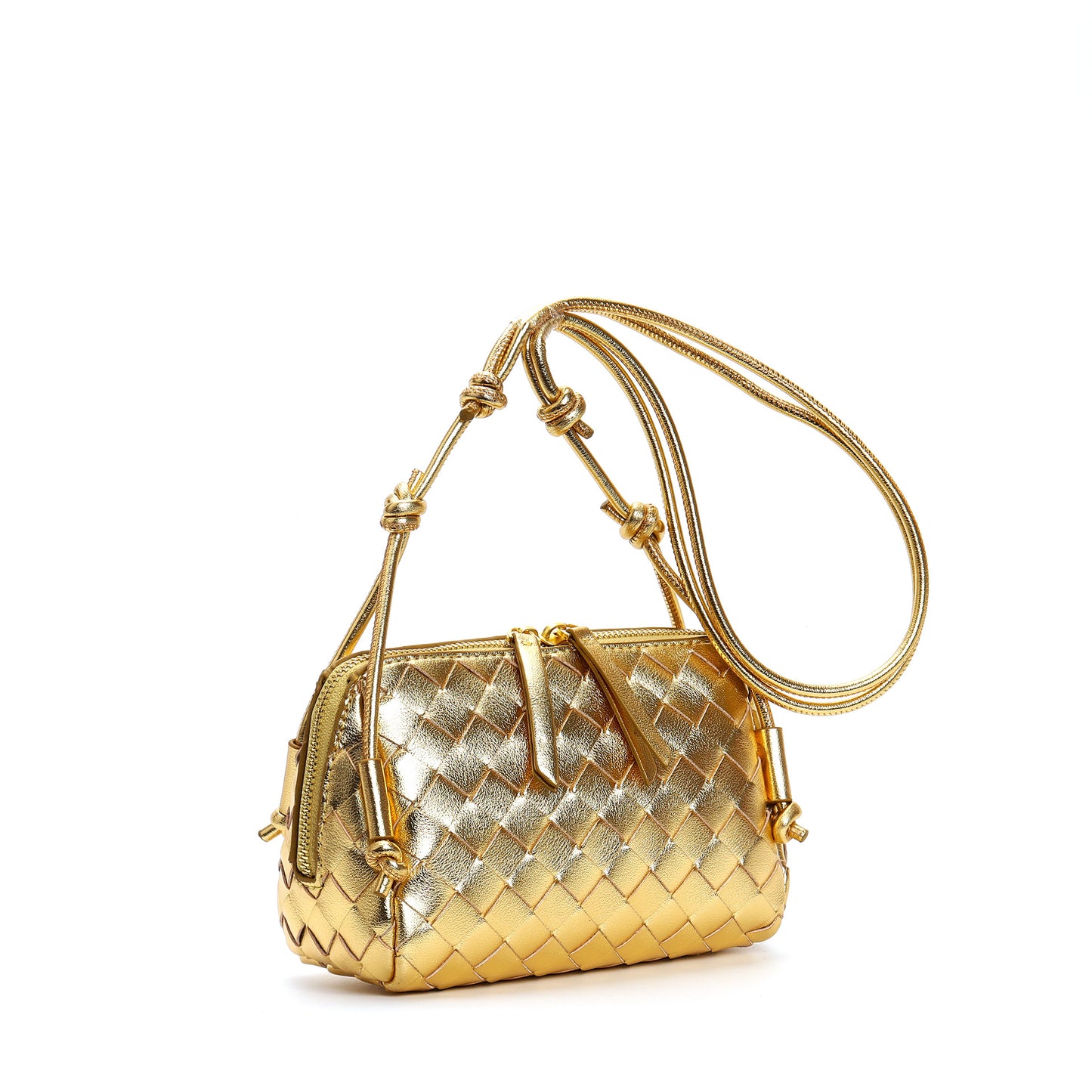 French Style Woven High Quality Leather Shoulder Bags