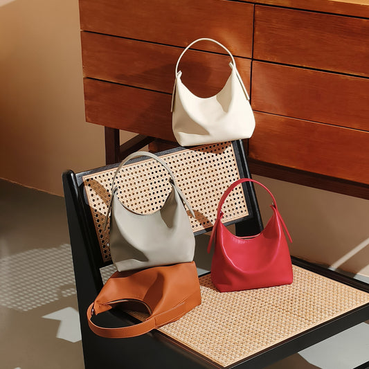 Cowhide High-grade Design Underarm Spring Dumpling Shoulder Bags