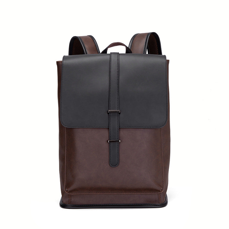 Men's Korean Style Leather Fashion Trendy Retro Backpacks