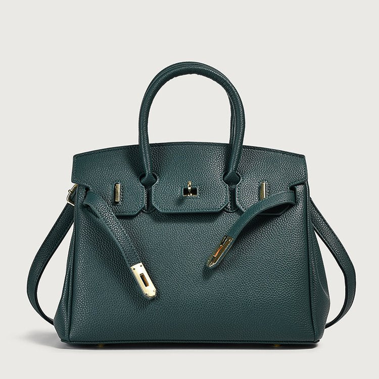 Women's Korean Big Portable Litchi Pattern Fashion Handbags