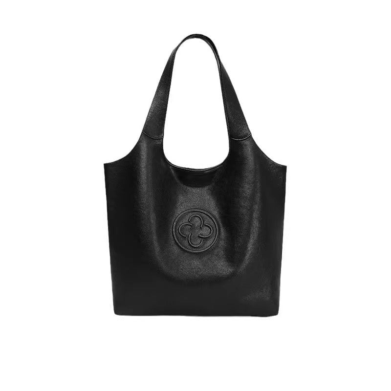 Women's High Quality Underarm Leather Retro Large Tote Bags