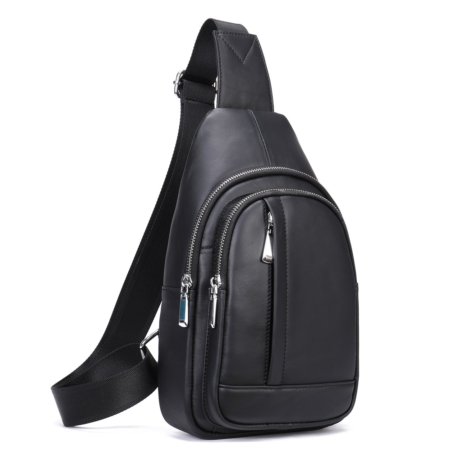 Men's Leather High-grade First Layer Cowhide Boys Men's Chest Bags