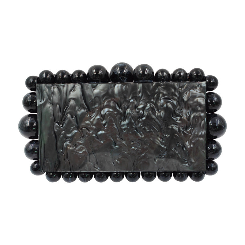 Women's Marbling Acrylic Candy Color Beads One Crossbody Bags