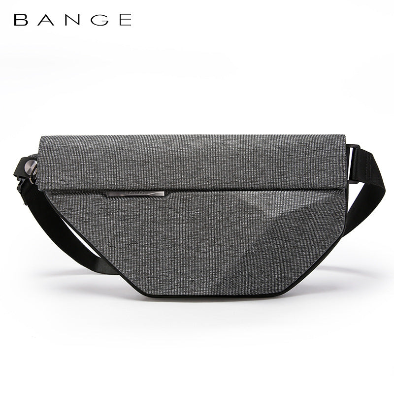 Men's Korean Expansion Business Pyramid Hard Shell Men's Chest Bags
