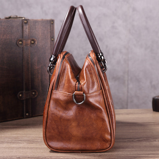 Women's Chinese Style Retro Fashion Embossing Brushed Handbags