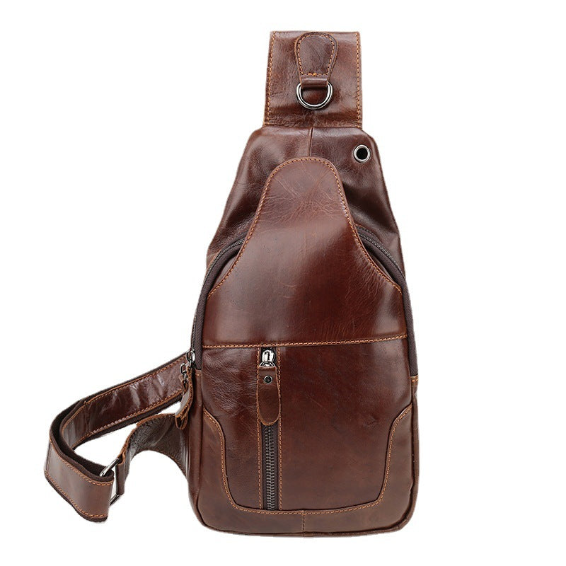 Men's Leather First Layer Cowhide Retro Style Men's Messenger Bags