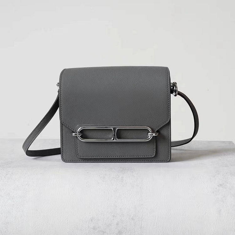 Women's Pig Nose Imported Cowhide Half Wax Shoulder Bags