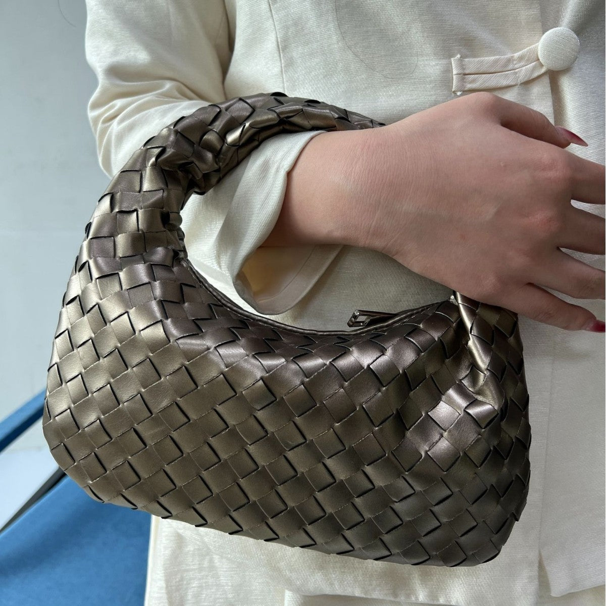 Knotted Hand-woven Horn Portable Dumpling Lot Handbags