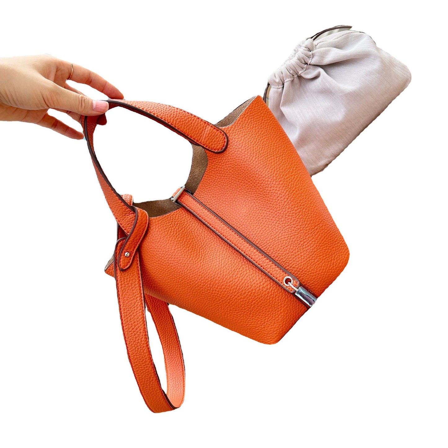 Women's Vegetable Basket Artificial Leather Textured Liner Handbags