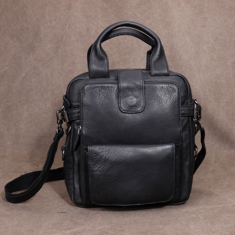 Men's Large Capacity Retro Genuine Leather Business Men's Briefcases