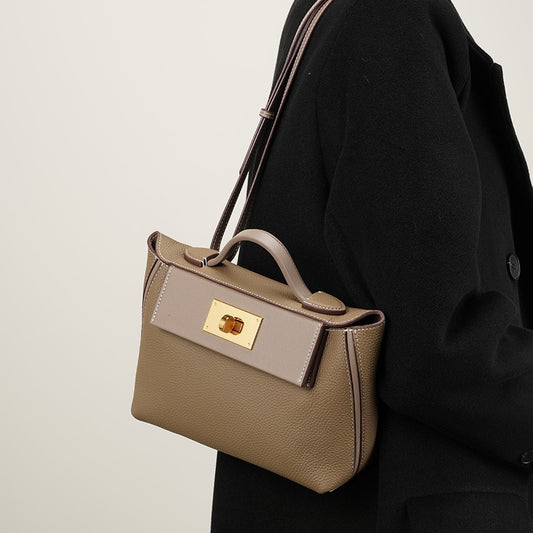 Layer Cowhide Dumpling Wings Style Kelly Shoulder Bags