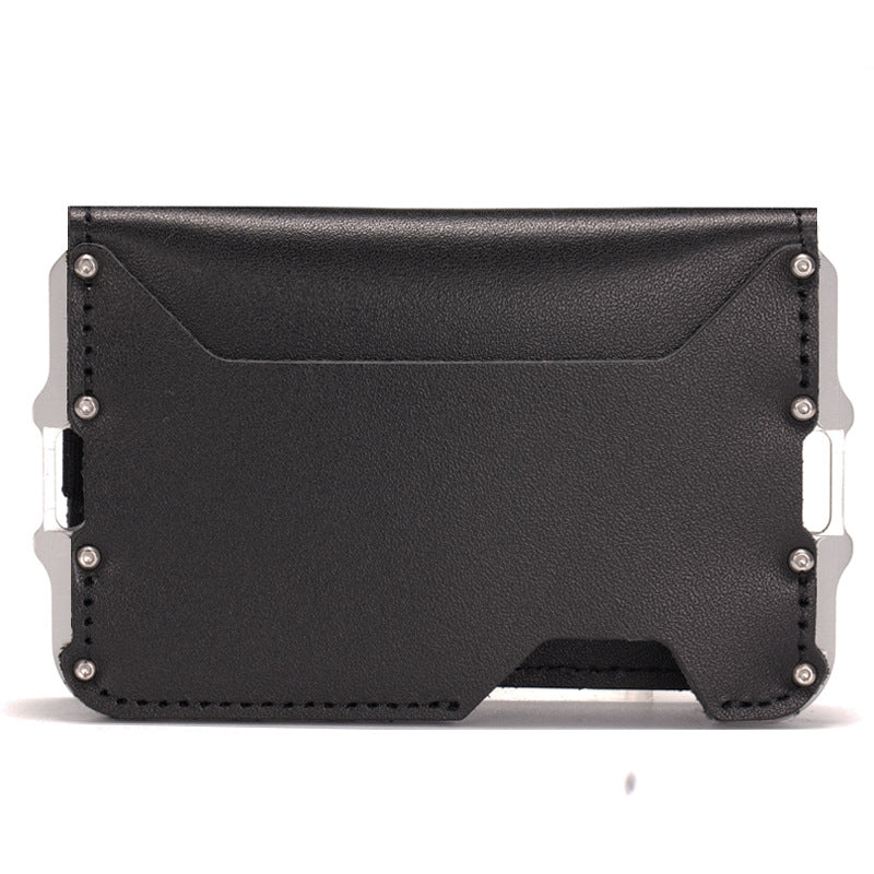 Men's Leather Metal Aluminum Alloy Bank Credit Bags