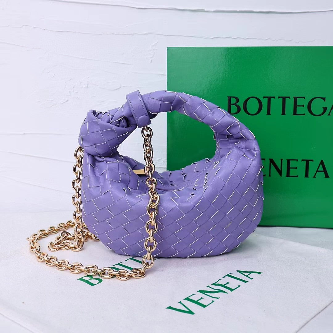 Summer Woven Croissant Knotted Clutch Light Bags