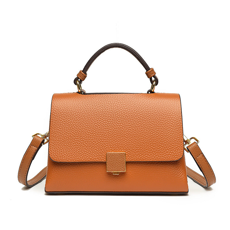 Women's Genuine Cattlehide Leather Surface Fashion Simple Shoulder Bags