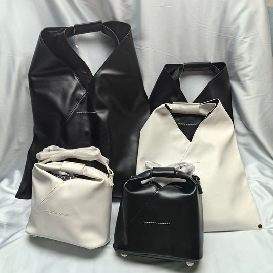 Women's Niche Cowhide Underarm Idle Style Garbage Bags