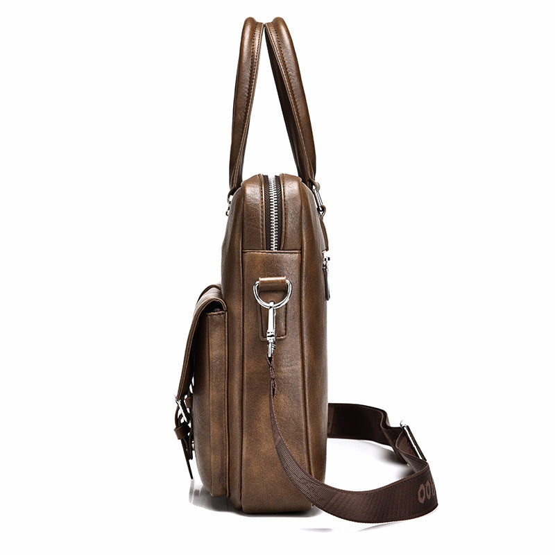 Men's Horizontal Business Fashion Large Capacity Birthday Men's Handbags