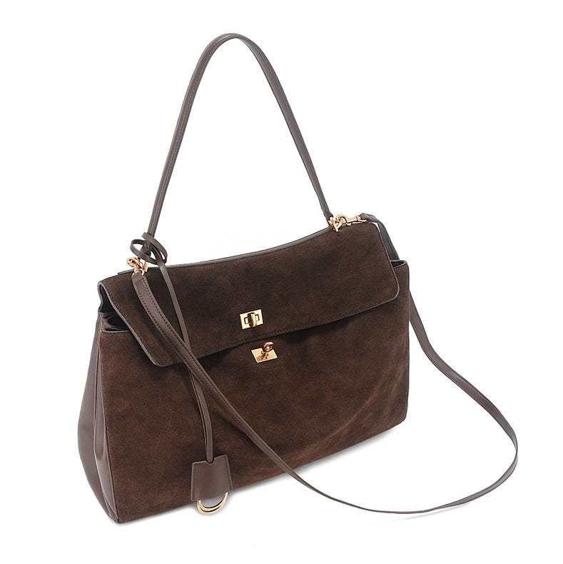 Suede Large Capacity Totes Loose Neutral Tote Bags