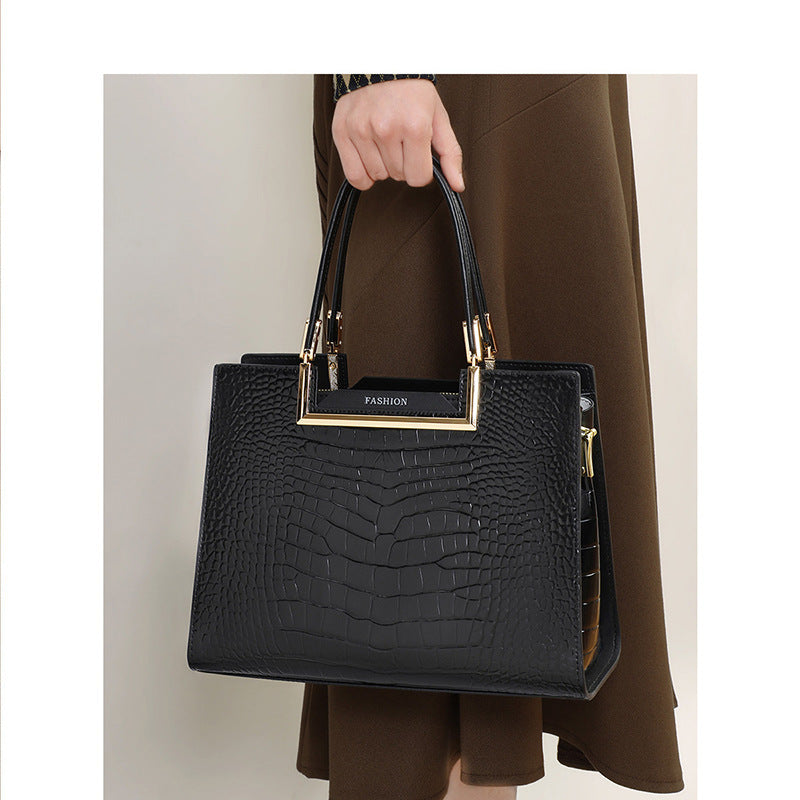 Women's Genuine Leather Chinese Versatile High Sense Handbags