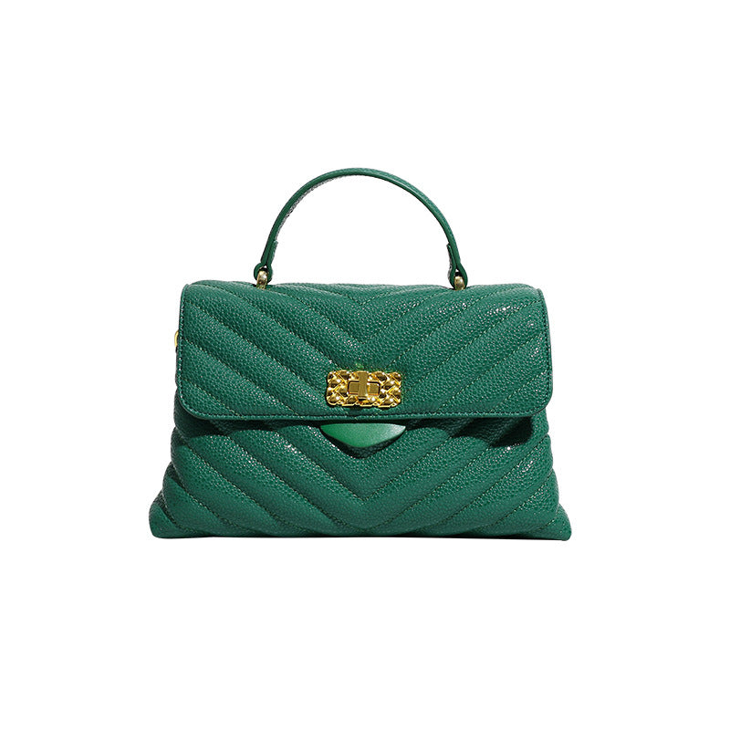 Trendy High-grade Caviar Rhombus Chain Versatile Crossbody Bags