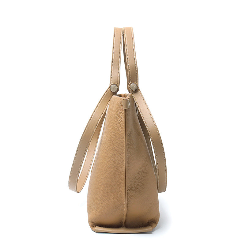 Women's Layer Cowhide Design Hand Carrying Genuine Bags