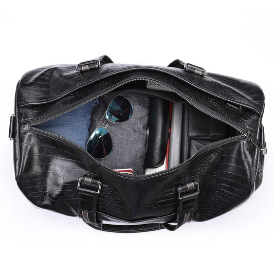 Men's First Layer Cowhide Dry Wet Separation With Travel Bags