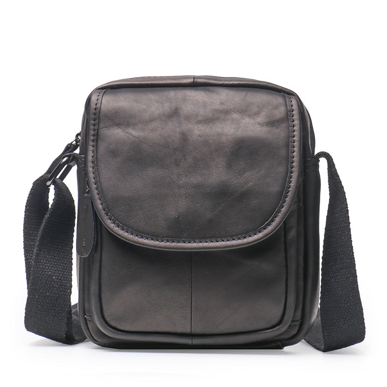 Men's Genuine Leather Simple Cowhide Large Capacity Men's Shoulder Bags