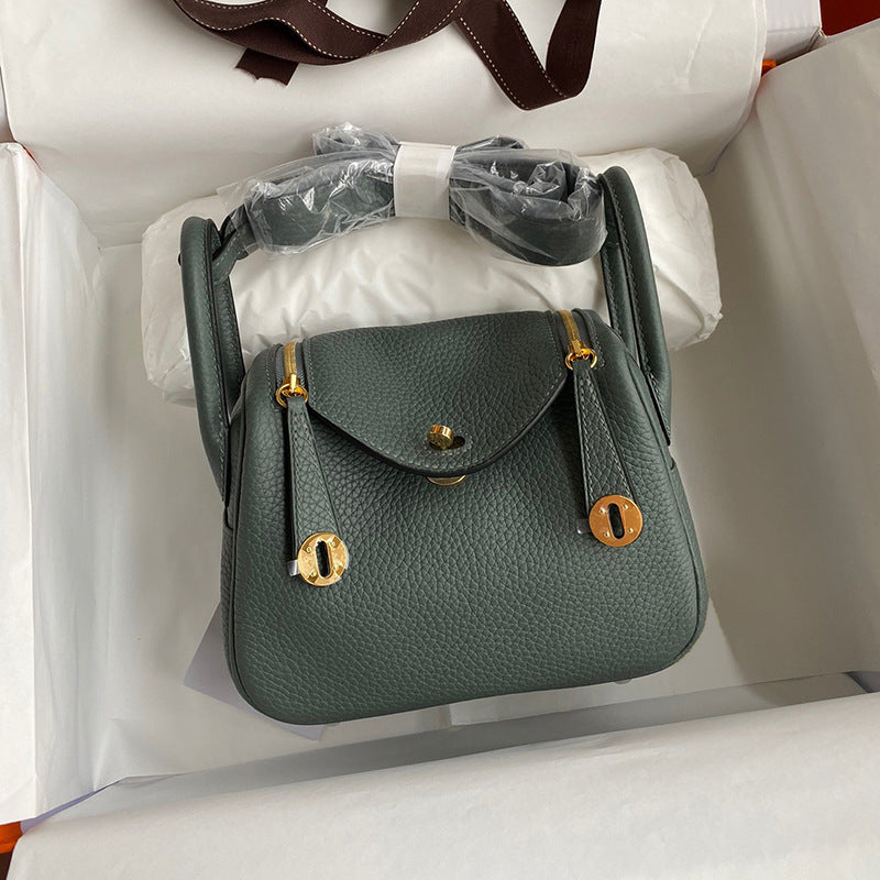 Women's First Layer Cowhide Lindi Doctor Genuine Small Square Bags