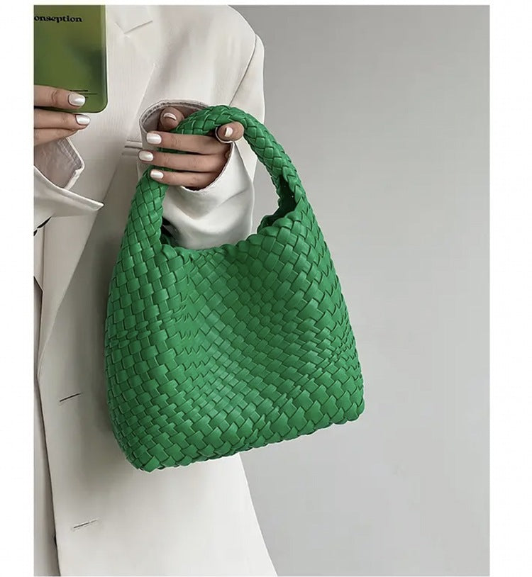 Hand-woven Female Large Capacity Mother Vegetable Tote Bags