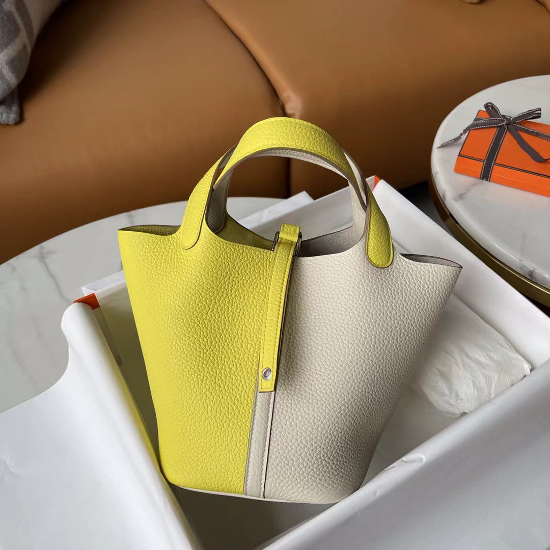 Women's First Layer Litchi Pattern Genuine Leather Bags