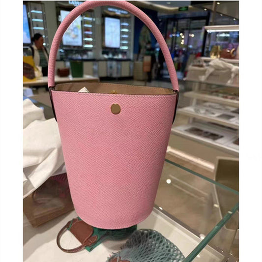 Women's Fortune Fashion Portable Cowhide Simple Versatile Bucket Bags