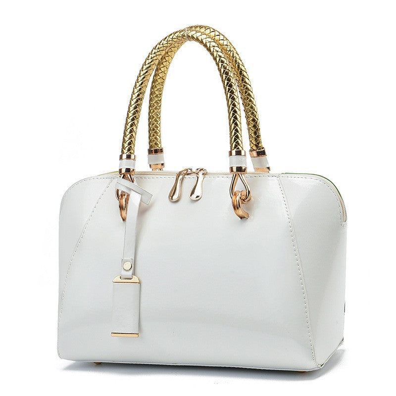 Women's High-grade Large Capacity Summer Shining Leather Handbags