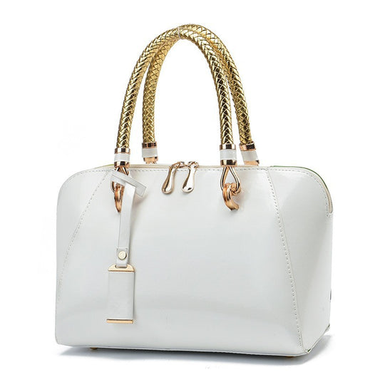 Women's High-grade Large Capacity Summer Shining Leather Handbags