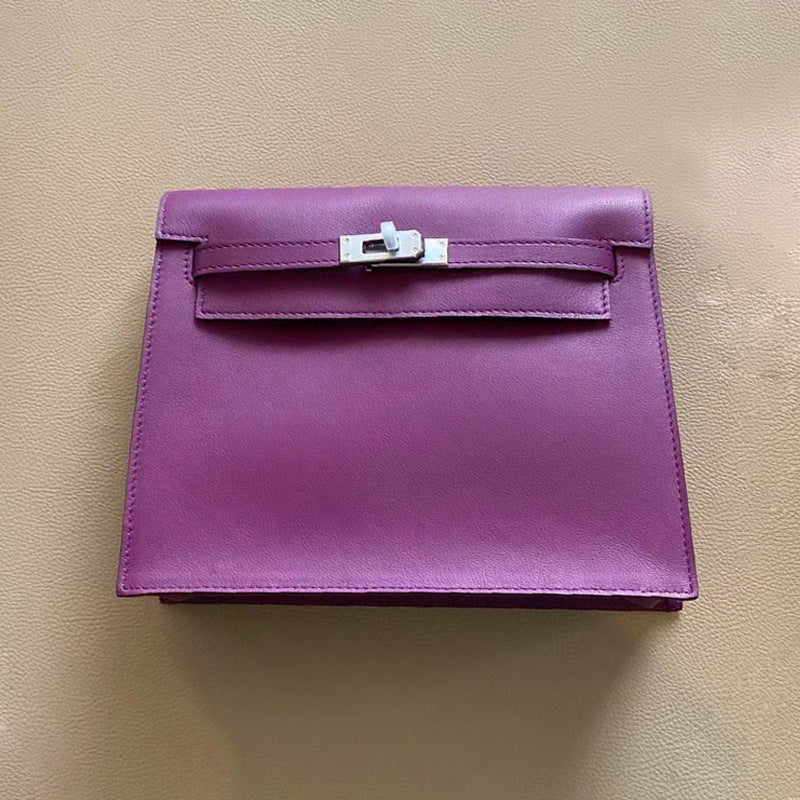 Dancing High-grade Anemone Purple Genuine Leather Backpacks