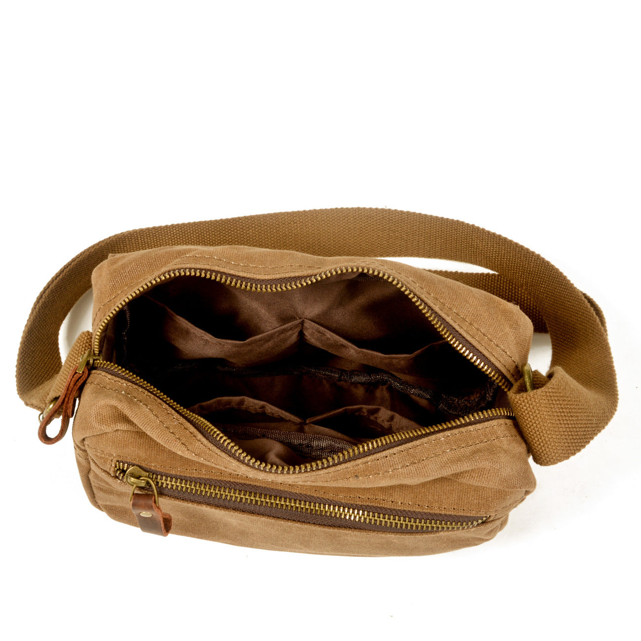 Men's Leisure Oblique Waterproof Oil Wax Canvas Bags