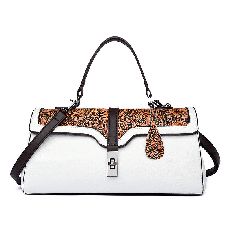 Women's Retro Fashion Pillow Cool Contrast Color Handbags