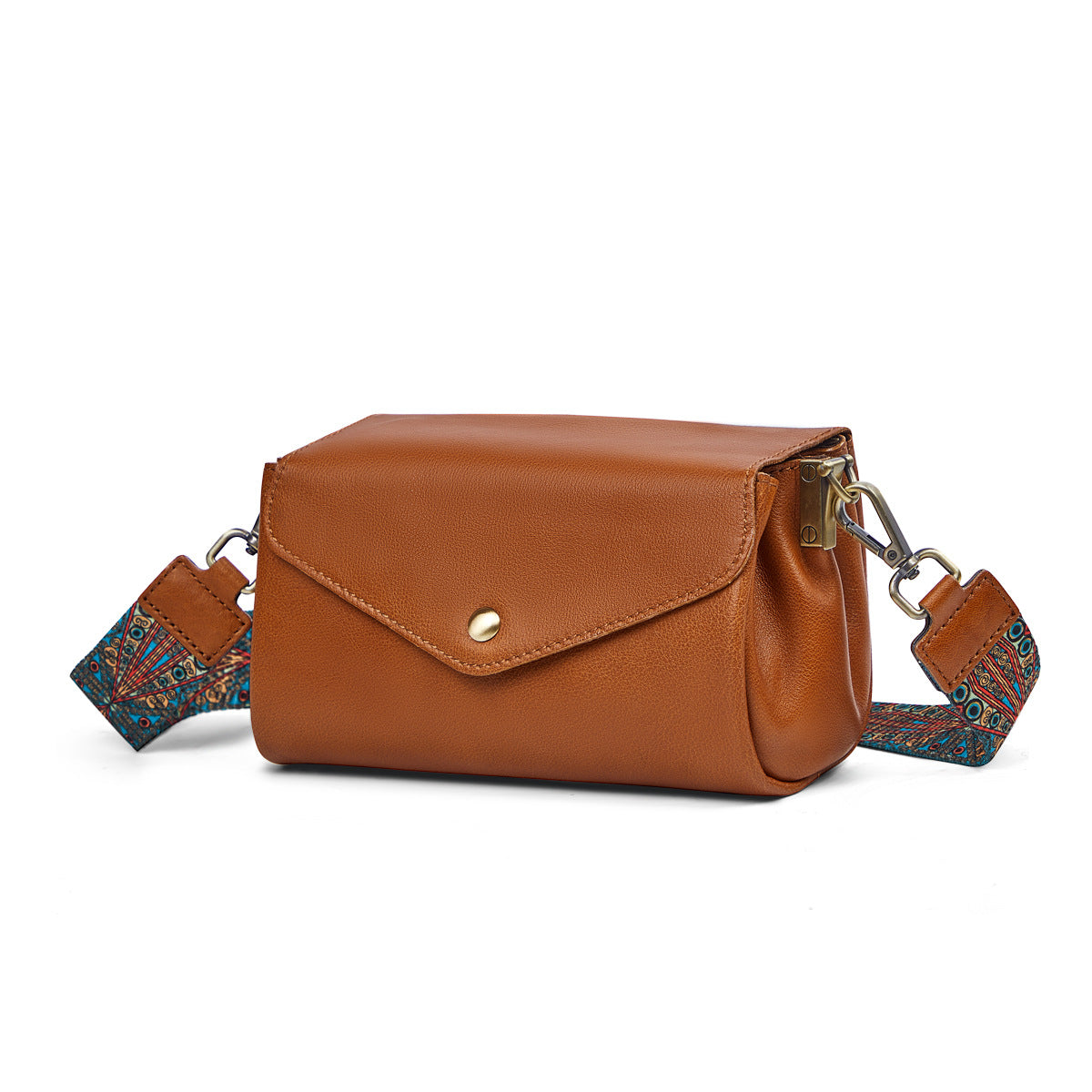Women's Style Organ Artistic Niche Retro Handmade First Layer Shoulder Bags