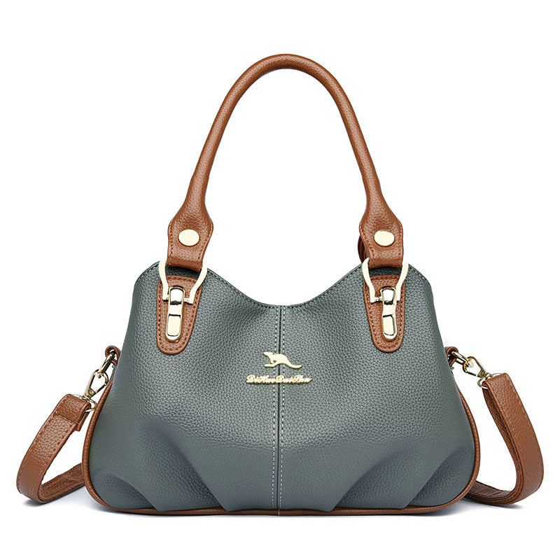 Women's Commuter Large Capacity Totes Contrast Color Handbags