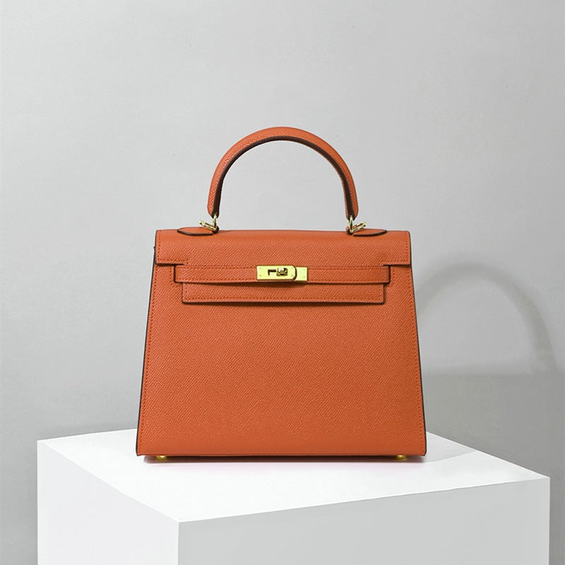 Women's Genuine Leather Advanced Texture Palm Print Kelly Crossbody Bags