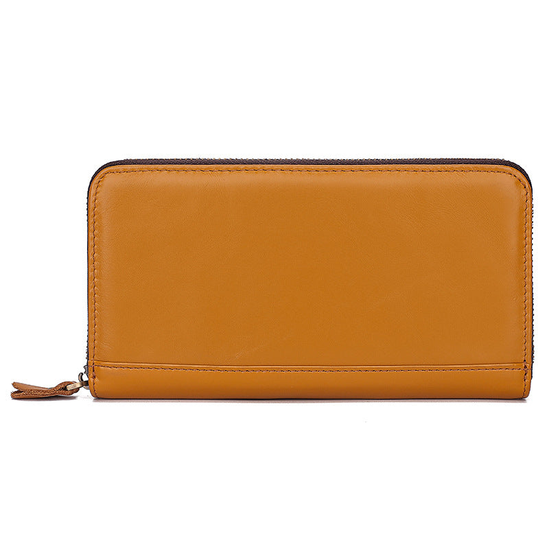 Long Genuine Leather Multiple Slots Large Card Holder