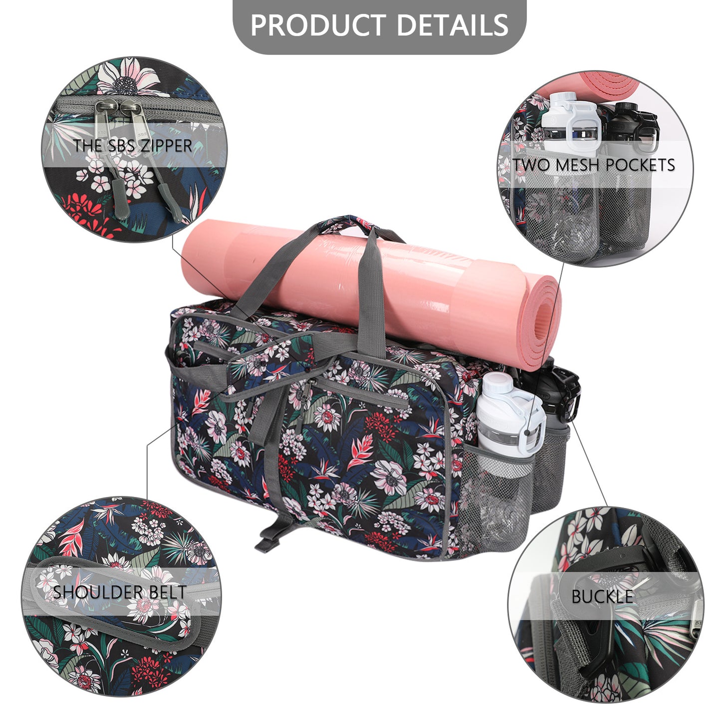 Creative Folding Hand Large Capacity Fitness Travel Bags