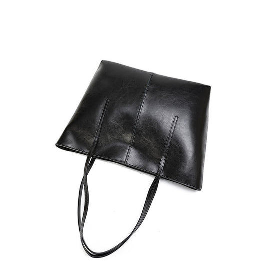 Women's Large Capacity Leather Fashion Cowhide Portable Tote Bags